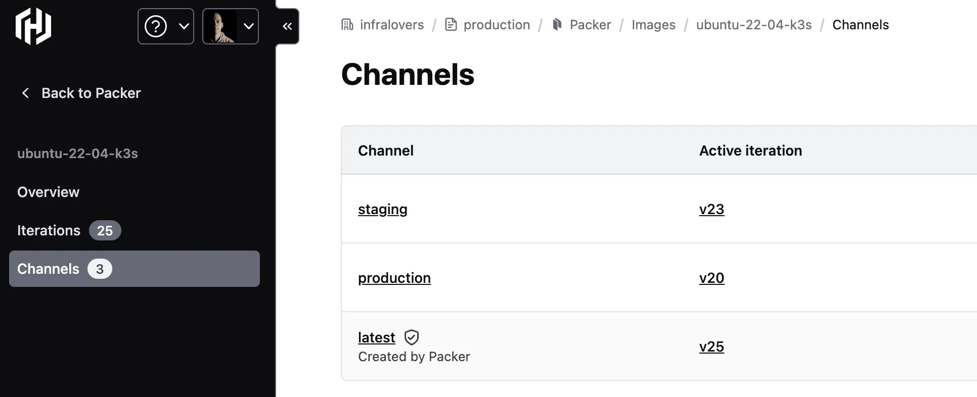 HCP Packer Channels