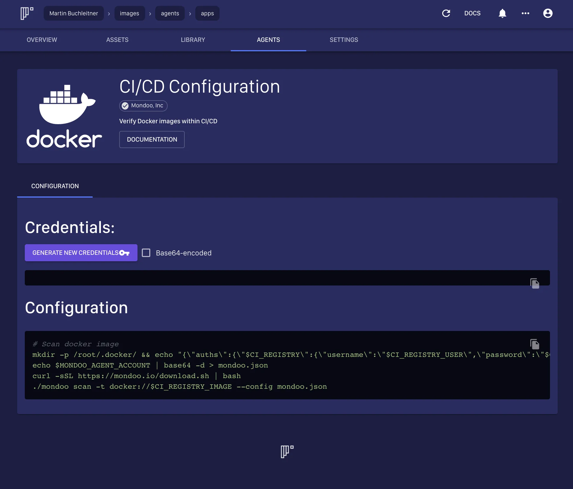 mondoo cicd configuration